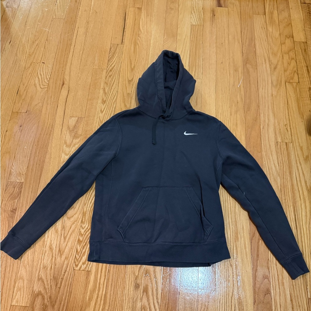 Nike Black Hoodie with White Swoosh